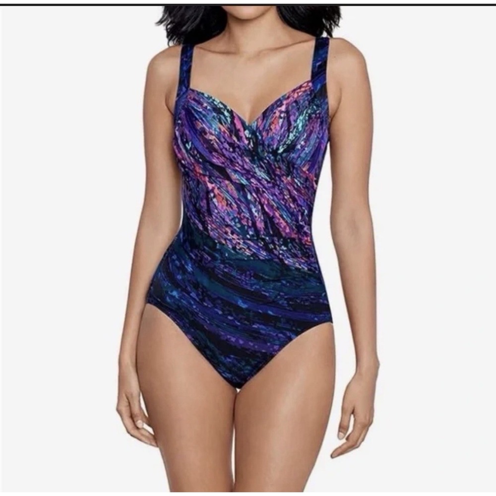 Miraclesuit Women's Mood Ring Siren One-Piece Swimsuit Size 14 - Mood Ring Wrap